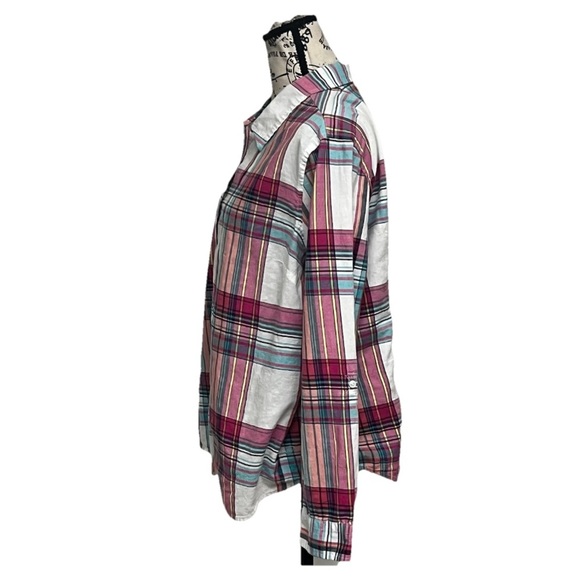 Talbots Plaid Button Down Shirt XLP Womens Preppy Casual fishermen Campshirt - Picture 3 of 8